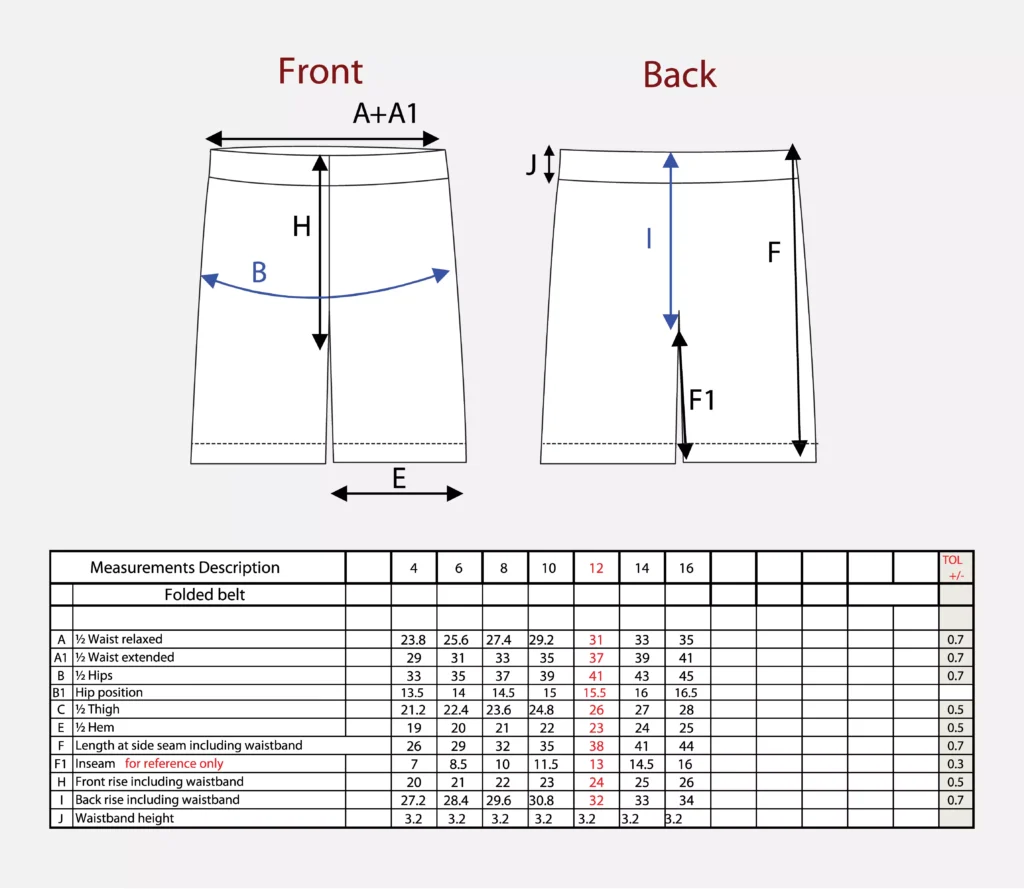 Underwear Pouch Size Chart